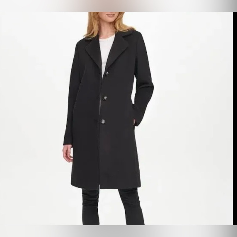 DKNY wool blend top coat